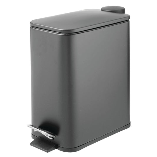 mDesign poubelle rectangulaire face avant, design compact et moderne