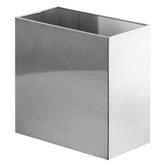 mDesign poubelle rectangulaire face chrome pour gain de place et rangement élégant