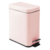 mDesign poubelle rectangulaire face vue frontale élégante et gain de place