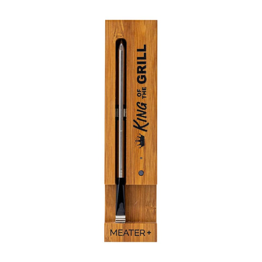 MEATER Plus face avant montrant la sonde et finition Brown Sugar, contrôle précis