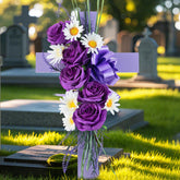 Memobloom croix face avant visible et durable pour hommage