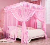 Mengersi voilage lit face avant transformant lit en espace princesse