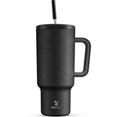Meoky tasse 40oz vue avant présentant la finition Night et la poignée, maintien confortable