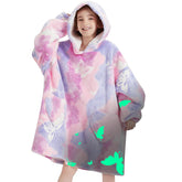 Mewkou vue avant du poncho enfant montrant coupe oversize et confort