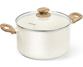 MICHELANGELO cocotte 6 qt vue avant pour cuisson familiale et service facile