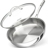MICHELANGELO poêle face avant montrant la large surface de cuisson et durabilité