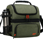 MIER sac déjeuner face avant montrant design compact et kaki pratique