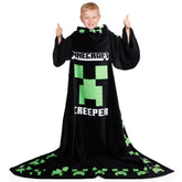 Minecraft couverture face avant montrant le motif officiel et confort cosy