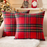 MIULEE face avant coussin plaid Noël montrant motif festif
