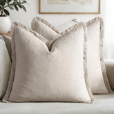 MIULEE housse devant face beige naturel apportant chaleur décorative