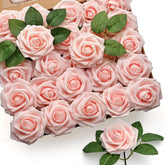 Mocoosy emballage avant montrant 50 roses, pratique pour stockage et transport