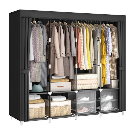 MOGELAFOO armoire portable vue de face offrant un grand rangement vertical