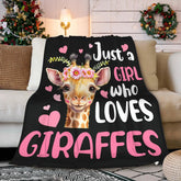 Mokukenren plaid girafe face avant doux et chaleureux