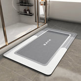 MontVoo tapis devant baignoire montrant absorption et design antidérapant