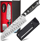 MOSFiATA couteau santoku face avant emballage présentant finition professionnelle