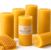 MOSROAD bougies pilier pack de 6 vues de face, apportent chaleur décorative