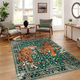 Moynesa tapis face visible motif tigre boho apporte style et confort