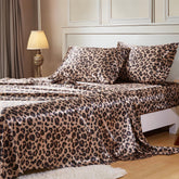 MR&HM draps face avant imprimé léopard, design élégant et accueillant