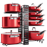 MUDEELA vue de face du porte-casseroles montrant gain d'espace