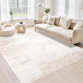 MXSANYOO vue avant du tapis beige montrant le design moderne et qualité