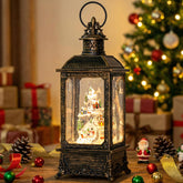 MXwcy globe-lanterne de face montrant le village et l'effet lumineux pour ambiance festive