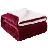 NANPIPER plaid face avant montrant couleur wine red et chaleur