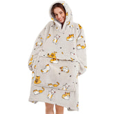 Narecte vue devant du sweat couverture montrant coupe oversize et chaleur