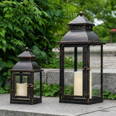 NEEDOMO lanterne ensemble vue frontale, design bronze apportant élégance