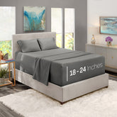 Nestl emballage frontal affichant l’ensemble draps et coloris gris, facilite le choix