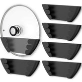 Niceyos vue de face du lot de 6 porte-couvercles montrant rangement organisé et gain de place