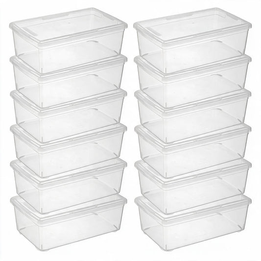 novelinks vue avant de la boîte transparente montrant le couvercle pratique et gain de place