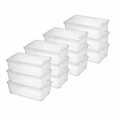 novelinks boîte transparente frontale montrant rangement visible et gain d'espace
