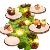 Nuanchu tranche de bois polie montrant finition lisse et base stable
