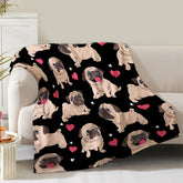 NuKuNsKf plaid Pug devant apportant confort décoratif