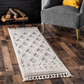 nuLOOM Ansley vue frontale du runner montrant motif Trellis et finition