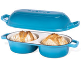 nuovva cocotte double face avant montrant design bleu et gain de place