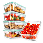 NutriChef boîtes verre devanture montrant finition transparente et rangement pratique