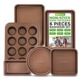 NutriChef ensemble 6 pièces montré complet pour cuisson polyvalente