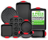 NutriChef ensemble 8 pièces vue avant montrant variété et qualité