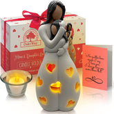 OakiWay statuette mère-fille face montrant affection et décor chaleureux
