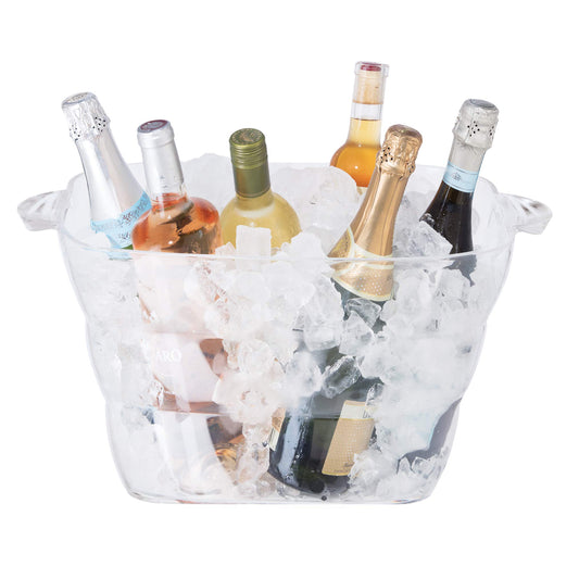 OGGI seau à boissons face montrant design transparent et capacité pratique