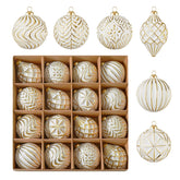Ohapishop boule de Noël face dorée, apporte charme rustique