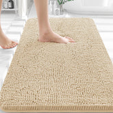 OLANLY vue de face du tapis de bain montrant confort et design