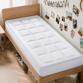 OLANLY vue face du surmatelas Twin XL montrant finition propre et protection