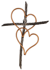 Old River Outdoors croix murale face détaillée symbole amoureux durable