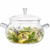OLYTARU faitout verre face avant montrant transparence et design pratique