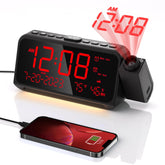 OnLyee horloge projecteur face avant montrant écran LED rouge lisible