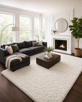Ophanie tapis 8x10 vue d'ensemble dans un salon cosy montrant confort