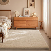 Tapis Ophanie face avant ivoire apportant chaleur et confort au salon