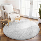 Ophanie tapis rond face avant blanc apportant confort visuel
